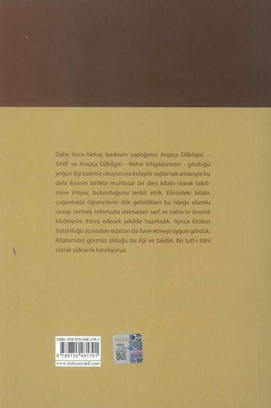 Arapca Dilbilgisi Sarf Nahiv Edatlar