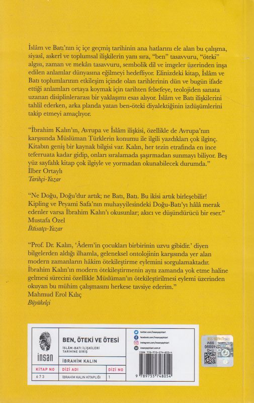 Ben Öteki ve Ötesi Islam Bati Iliskileri Tarihine Giris