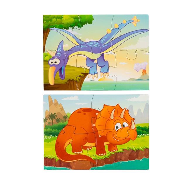 Eolo 2-3 Yas 4 Mini Puzzle Sevimli Dinozorlar 4,6,8 Ve 12 Parcali