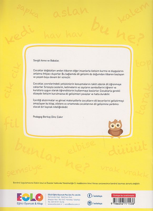 Konusma Zamani Cocuklar Icin Dil Becerisi Gelistirici Alistirmalar 2 +