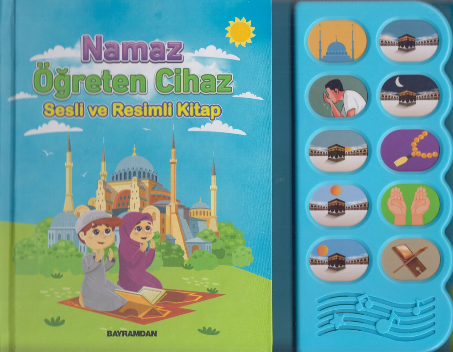 Sesli Namaz Ögreten Cihaz Resimli ve kitap Hediyeli Mavi
