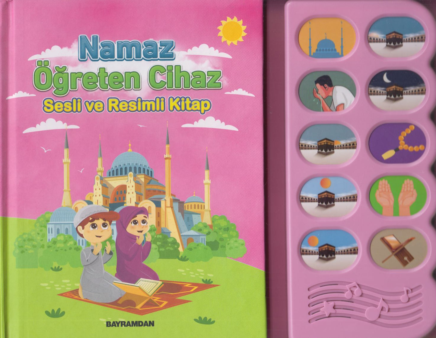 Sesli Namaz Ögreten Cihaz Resimli ve kitap Hediyeli Pembe
