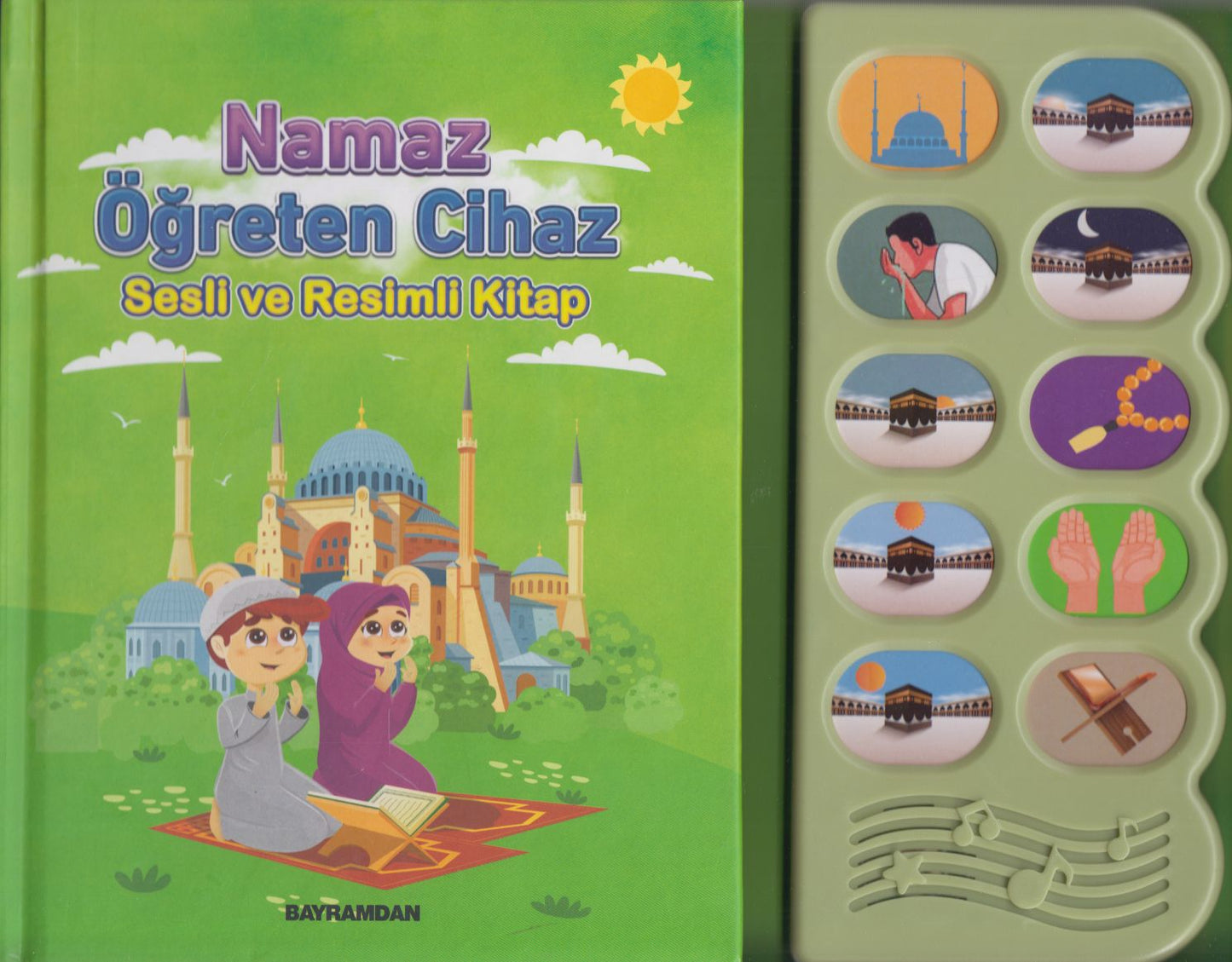 Sesli Namaz Ögreten Cihaz Resimli ve kitap Hediyeli Yesil