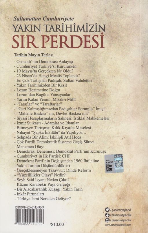 Saltanattan Cumhuriyete Yakin Tarihimizin Sir Perdesi
