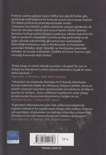 Kayip Kitap Barnabasin Sirri