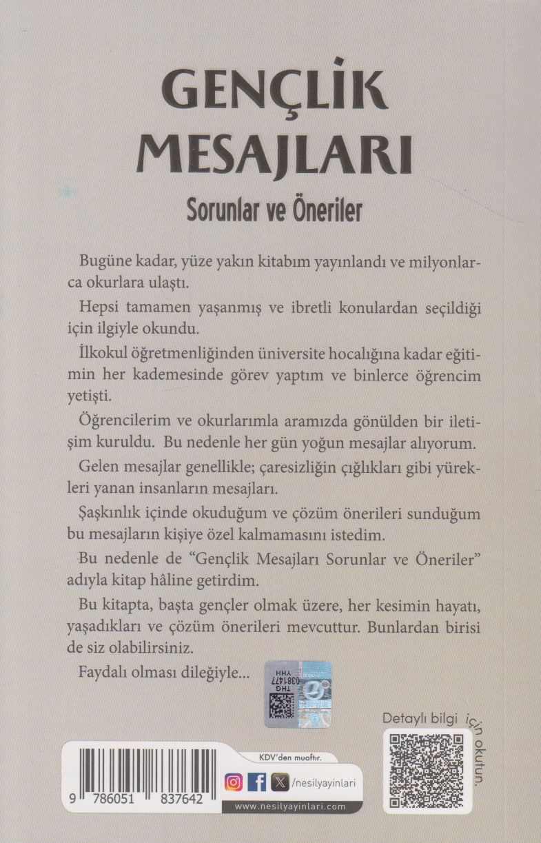 Gençlik Mesajları ;Sorunlar ve Öneriler