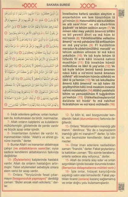Kurani Kerim Meali ve Türkce Okunuslu Üclü Orta Boy Ayfa-372