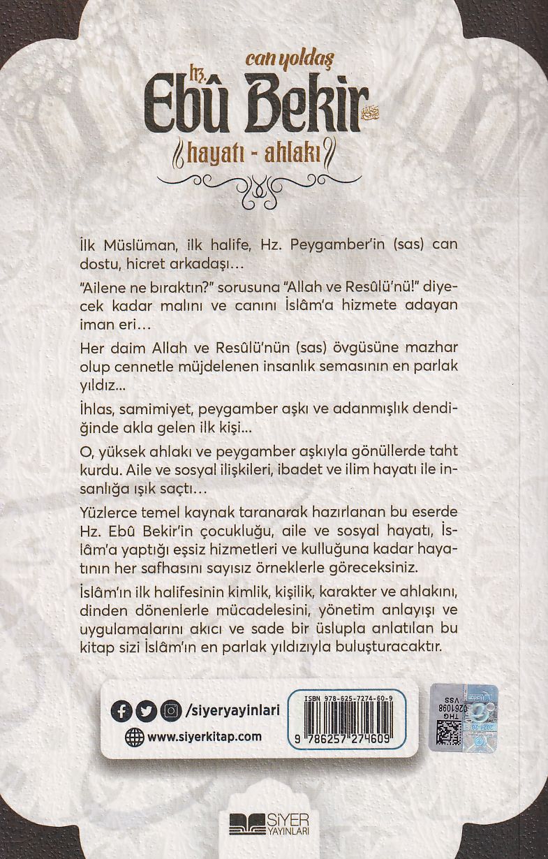 Can Yoldaşı Hz. Ebu Bekir