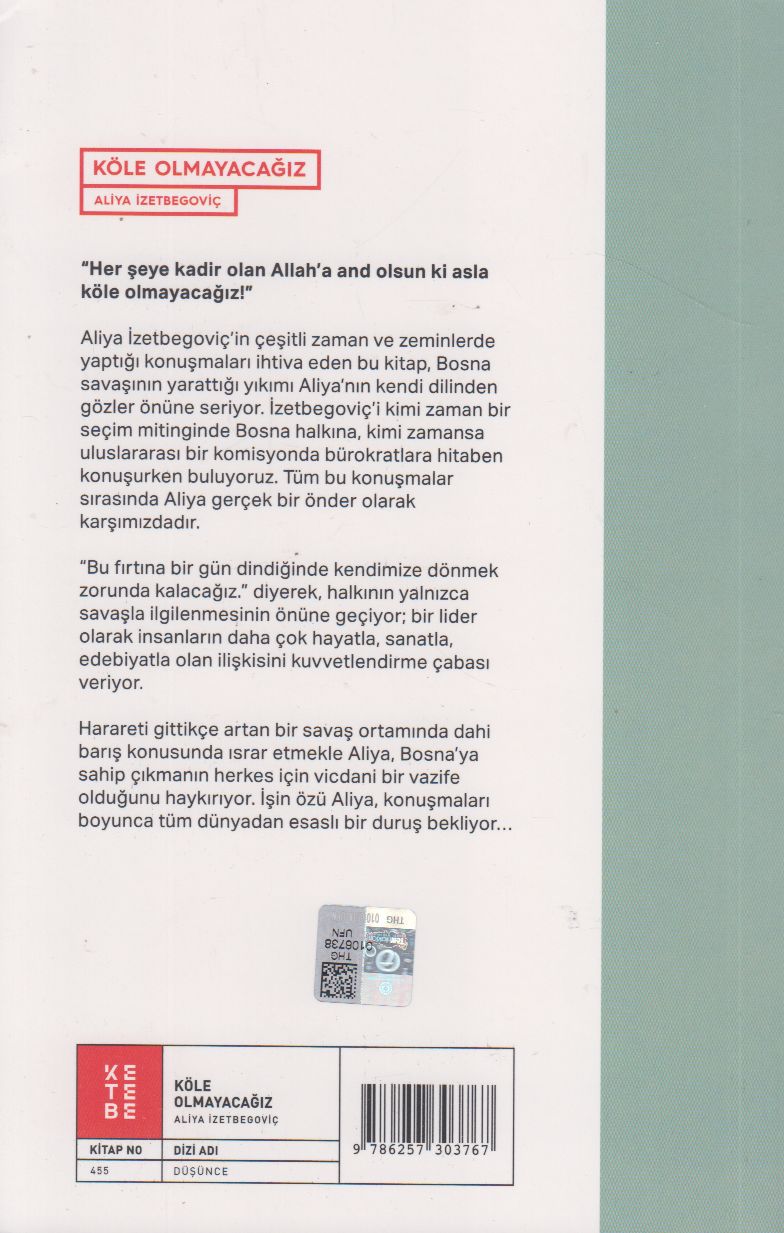 Köle Olmayacagiz Konusmalar 1990-1995