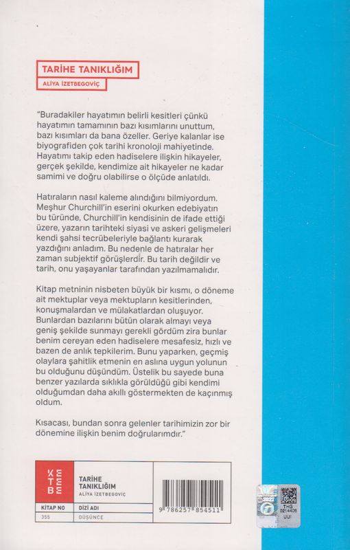 Tarihe Tanikligim - Aliya Izzetbegovic