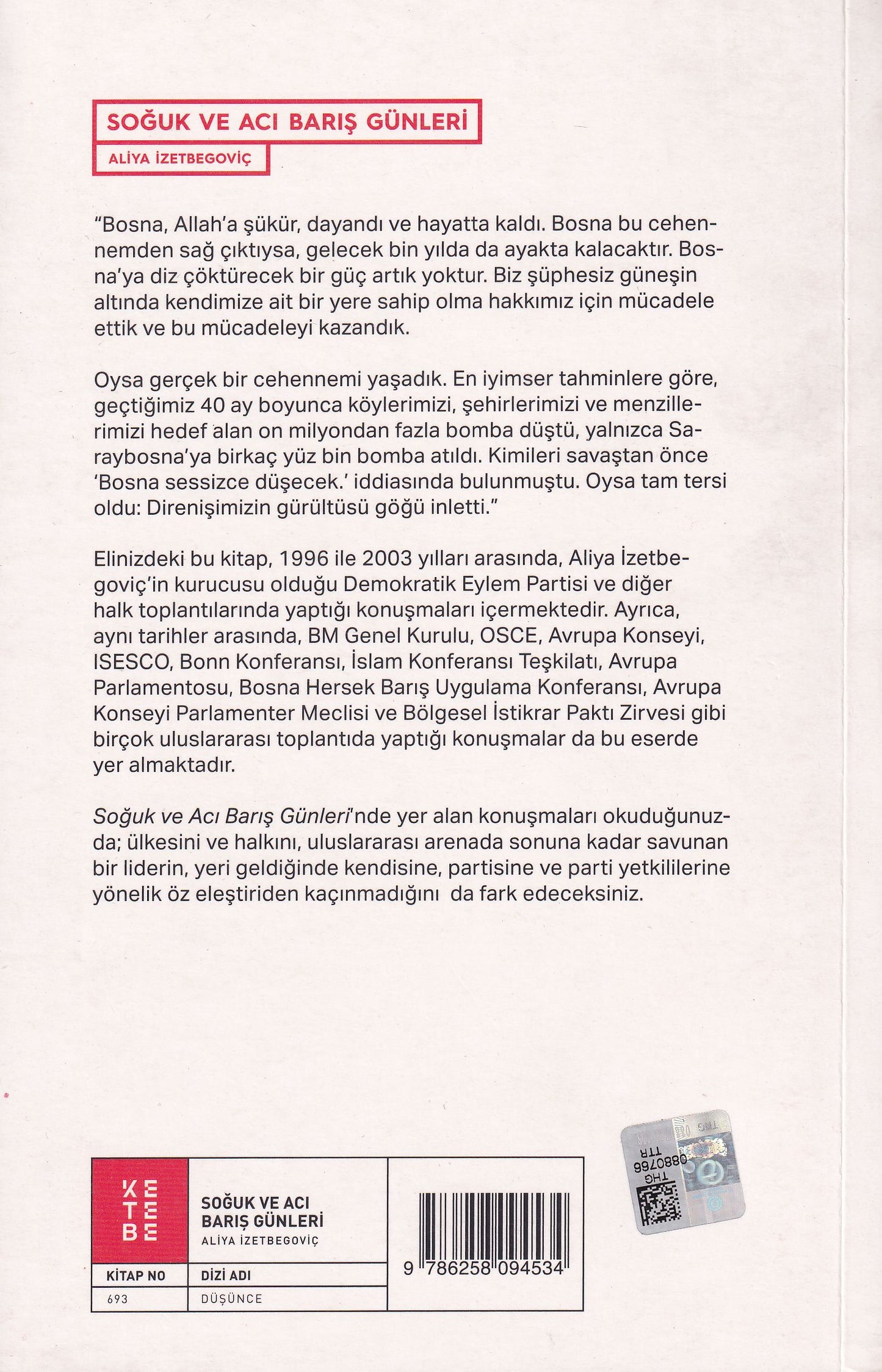 Soğuk ve Acı Barış Günleri