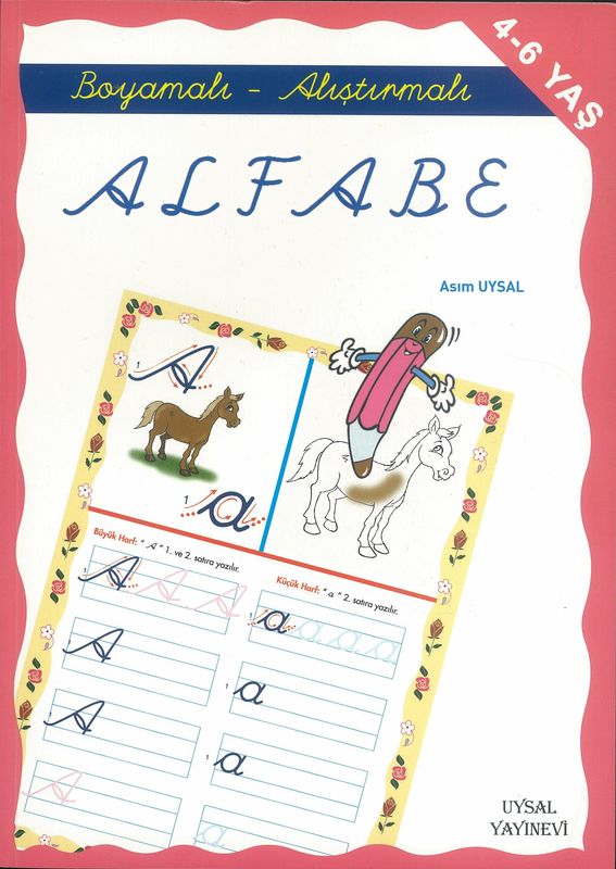 Boyamali Alistirmali Alfabe 4-6 Yas