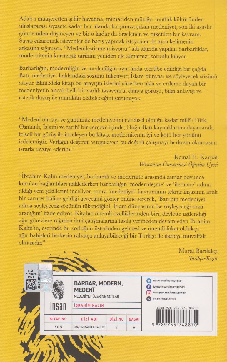 Barbar Modern Medeni Medeniyet Üzerine Notlar
