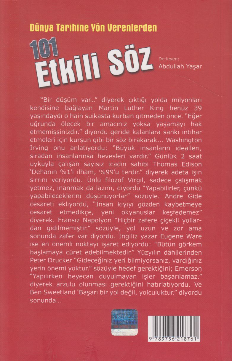 101 Etkili Söz Dünya Tarihine Yön Verenlerden