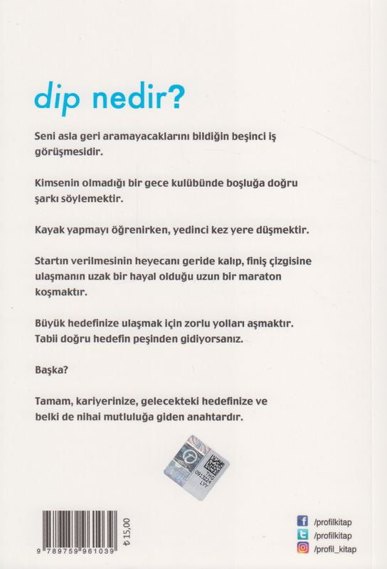 Dip ( Vazgecmeyi Ve Vazgecmemeyi Ögreten Kitap )