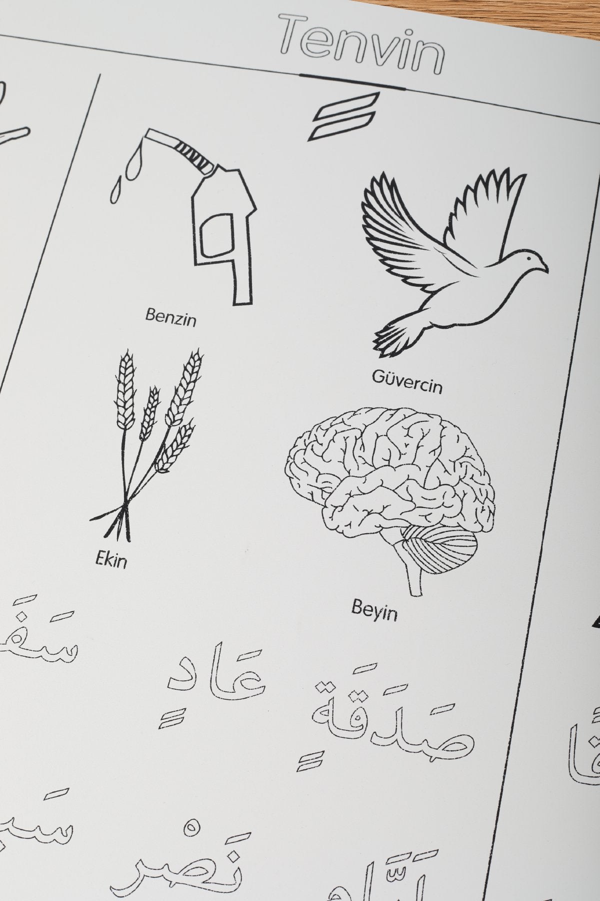 Yıkanabilir Elifba Med Harfleri Tenvin 48*68