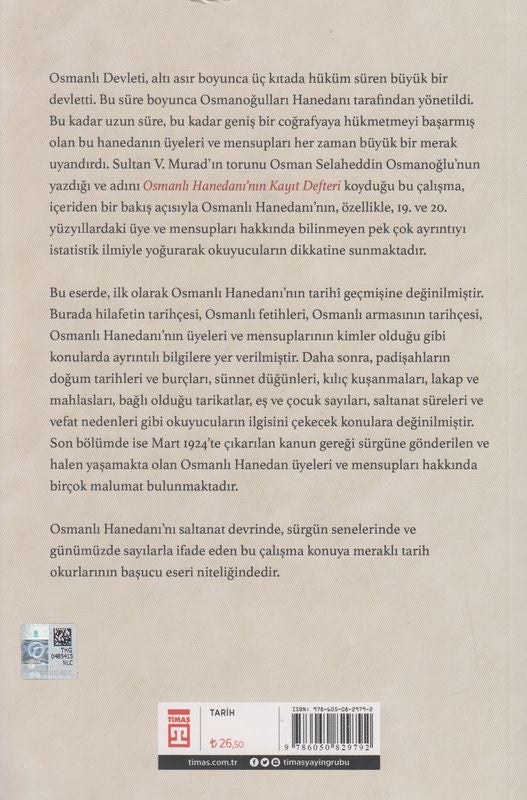 Osmanli Hanedaninin Kayit Defteri
