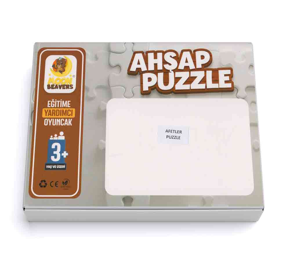 Egitime Yardimci Oyuncak Ahsap Afetler Puzzle 3 Yas ve Üzeri