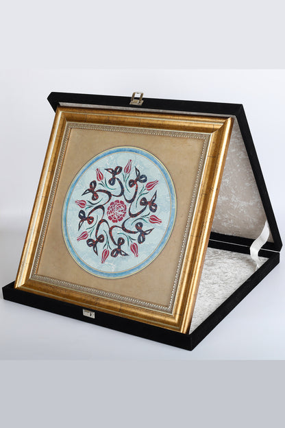 Kadife Kutulu Plaket Hat Sanati Tablo 40X40 Cesitleri