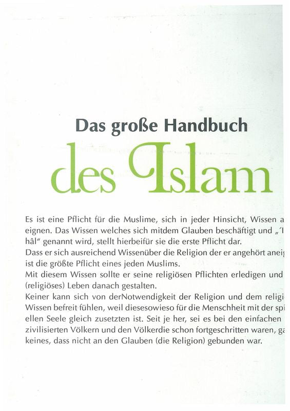 Das Grosse Handbuch Des Islam