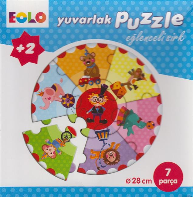 Yuvarlak Puzzle Eglenceli Sirk 7 Parca + 2