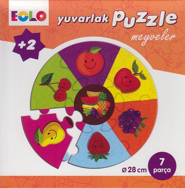 Yuvarlak Puzzle Meyveler 7 Parca