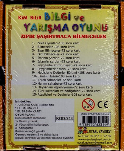 Bilgi ve Yarisma Oyunu 3 Zipir Sasirtmaca Bilmeceler