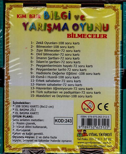 Bilgi ve Yarisma Oyunu 2 Bilmeceler