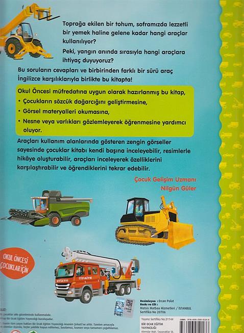 Benim Ilk Araclar Kitabim Araba,Itfaiye,Traktör,Kepce