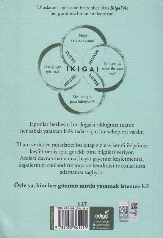 Ikigai Japonlarin Uzun Ve Mutlu Yasam Sirri-Indigo