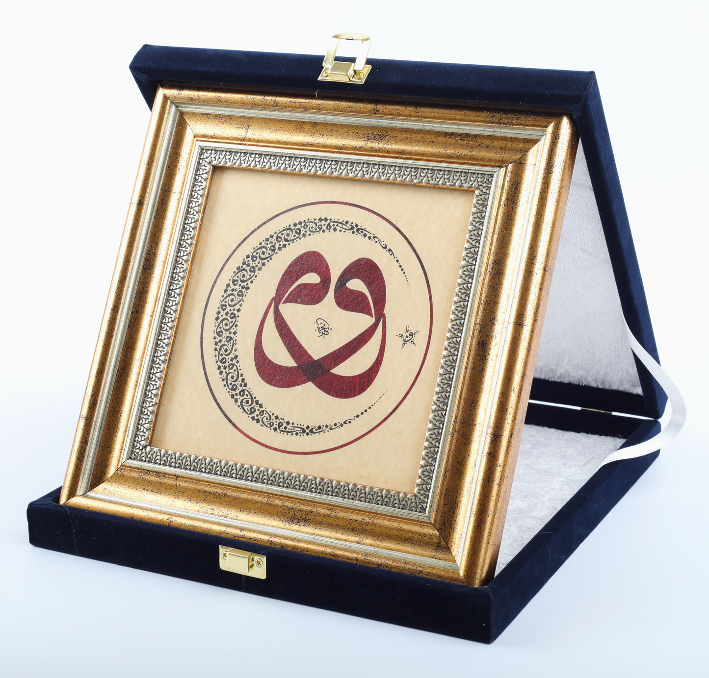 Kadife Kutulu Plaket Hat Sanati Tablo 40X40 Cesitleri