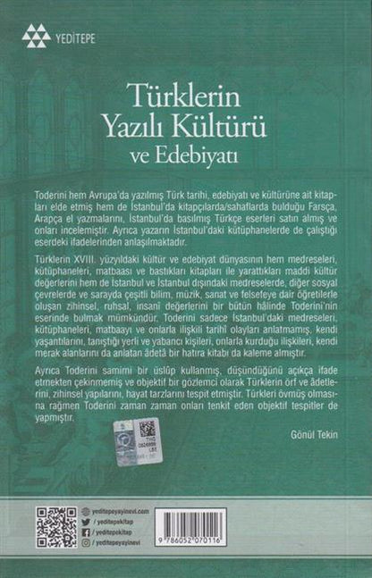 Türklerin Yazili Kültürü Ve Edebiyati