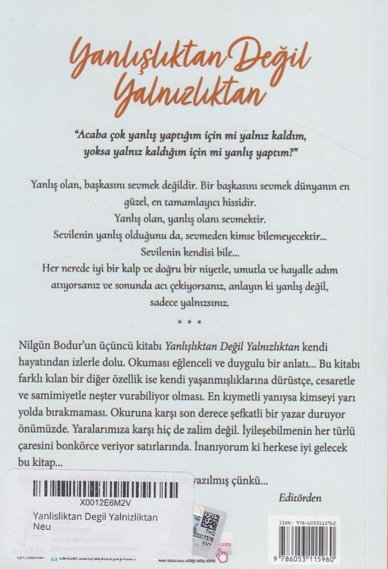 Yanlisliktan Degil Yalnizliktan