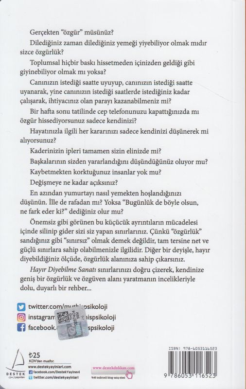 Müthis Psikoloji Hayir Diyebilme Sanati