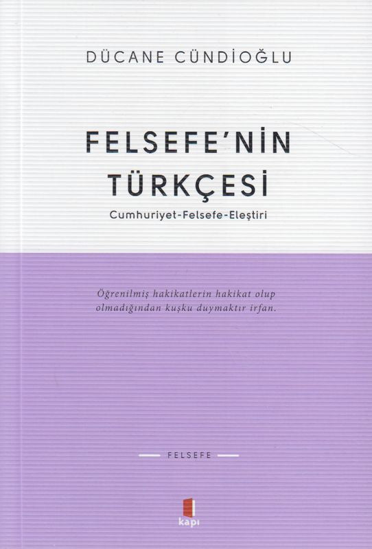 Felsefenin Türkcesi