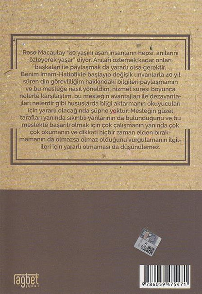Hayatim Ve Din Hizmetinde Gecen 40 Yilim