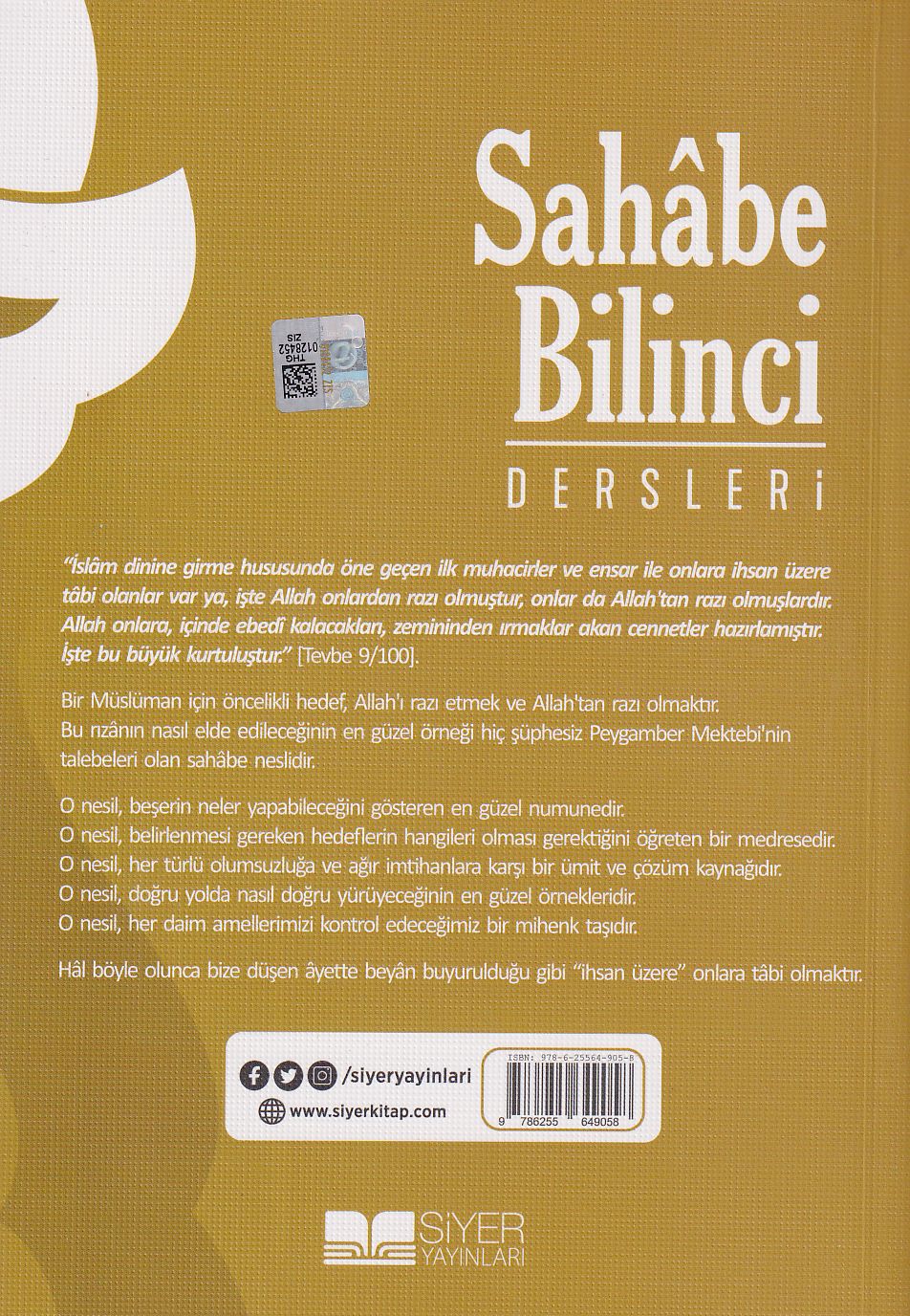 Suffa Meclisleri - Sahabe Bilinci Dersleri
