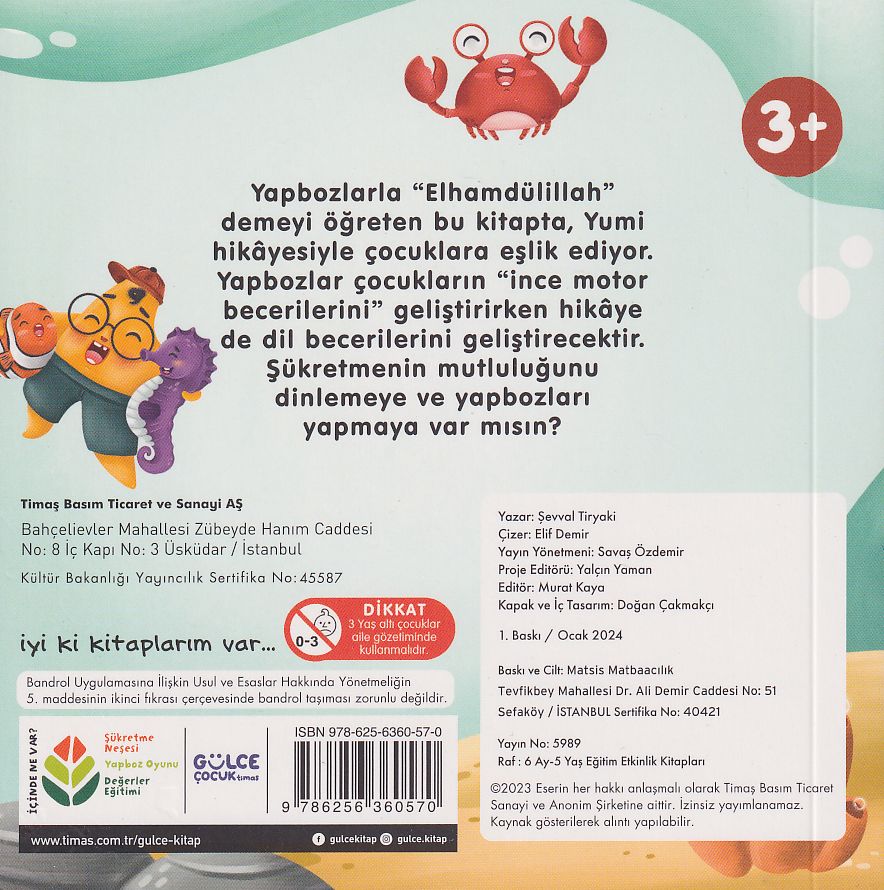 Yumi Elhamdülillah`ı Öğreniyor Yapbozlu Kitap 3