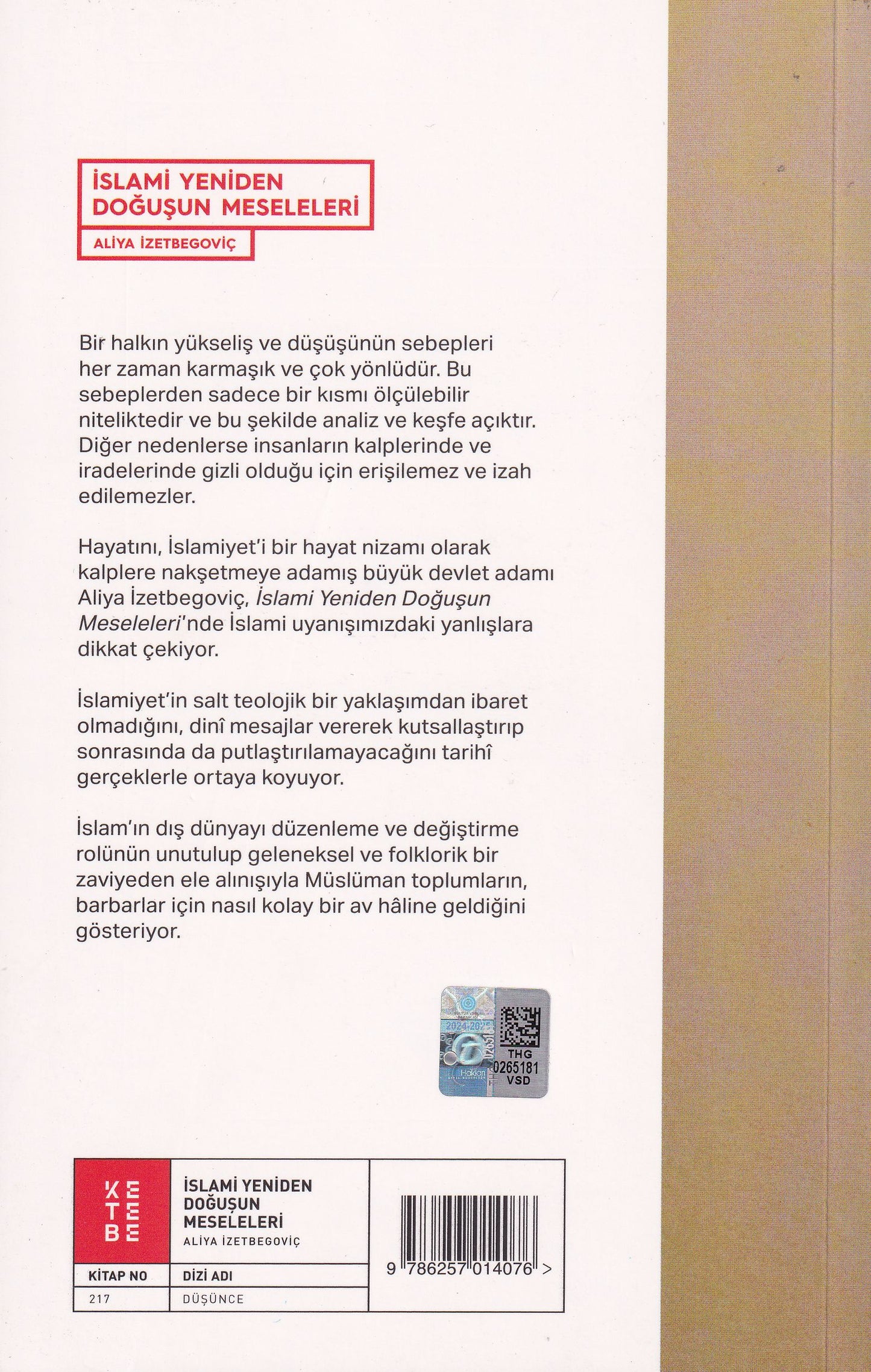 Islami Yeniden Dogusun Meseleleri