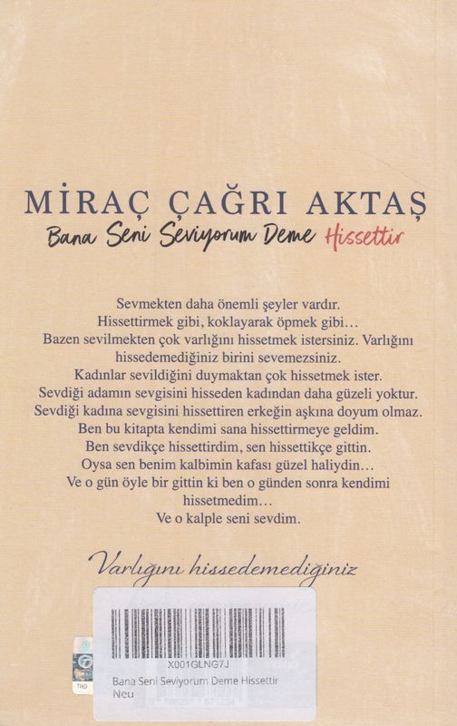 Bana Seni Seviyorum Deme Hissettir