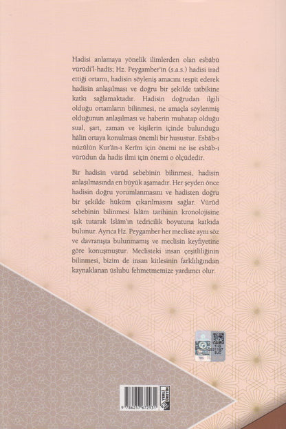 Hadisleri Anlama Yöntemi Olarak Esbabi Vürüd