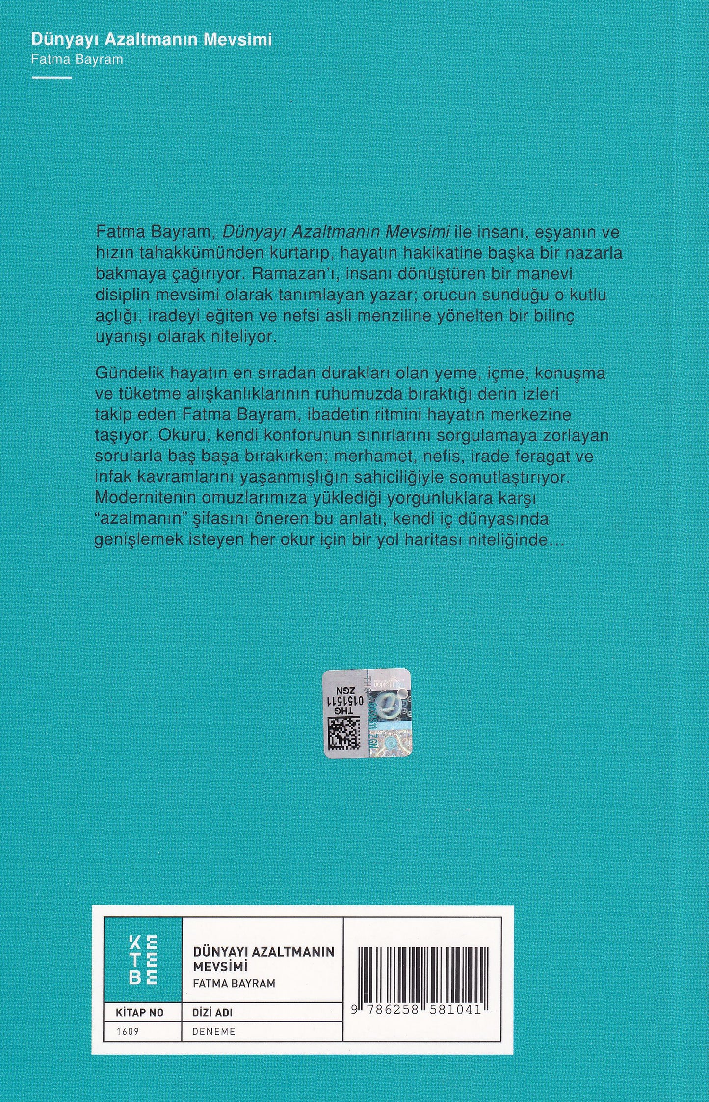 Dünyayı Azaltmanın Mevsimi