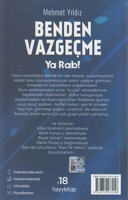 Benden Vazgecme Ya Rab!