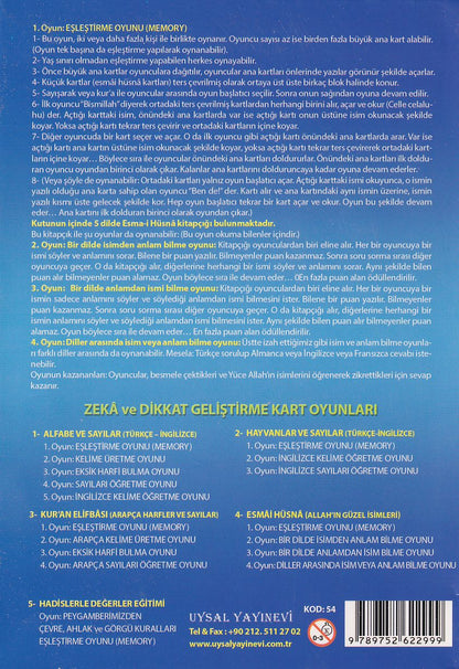 Zeka ve Dikkat Gelistirme Kart Oyunlari 4 Esmai Hüsna