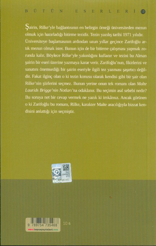 Rilke'Nin Romaninda Motifler