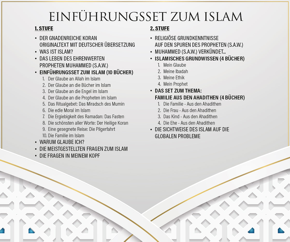 EINFÜHRUNGSSET ZUM ISLAM