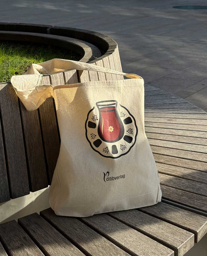 Jutebeutel mit Çay-Motiv