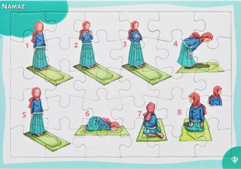 4-6 Yas Namaz Ögreniyorum Kiz 30 Parça Puzzle