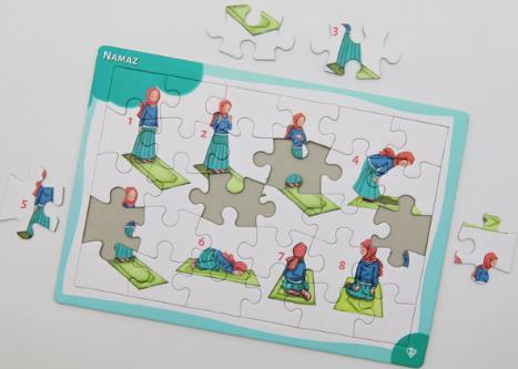 4-6 Yas Namaz Ögreniyorum Kiz 30 Parça Puzzle