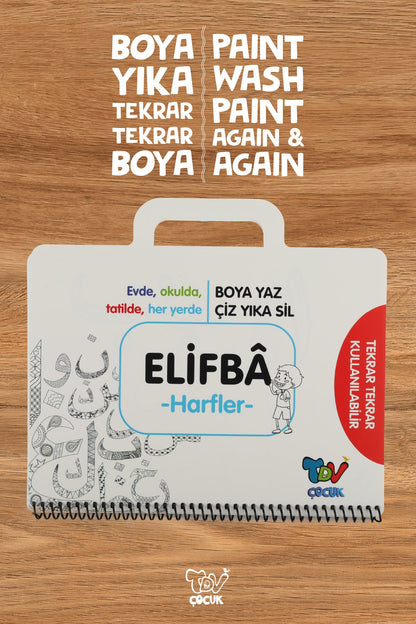 Yıkanabilir Elifba Harfler Canta Kitap